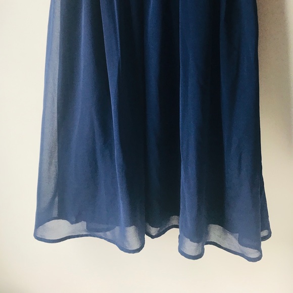 ModCloth Azalea Navy Blue Chiffon Dress - Picture 4 of 5